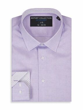 Report Collection Purple Dress Shirt Classic Design